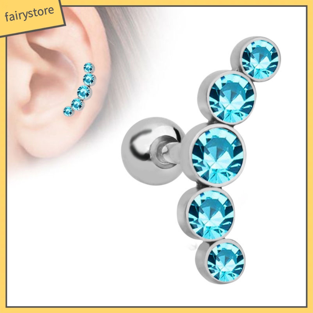 1 Khuyên Xỏ Vành Tai Đính Đá Thời Trang Nữ