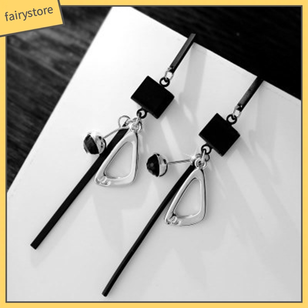 Đôi Bông Tai Dáng Dài Họa Tiết Hình Học Thời Trang Cho Nữ