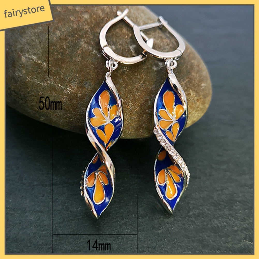 Bông Tai Dạng Xoắn Ốc Đính Đá Thời Trang Dành Cho Nữ