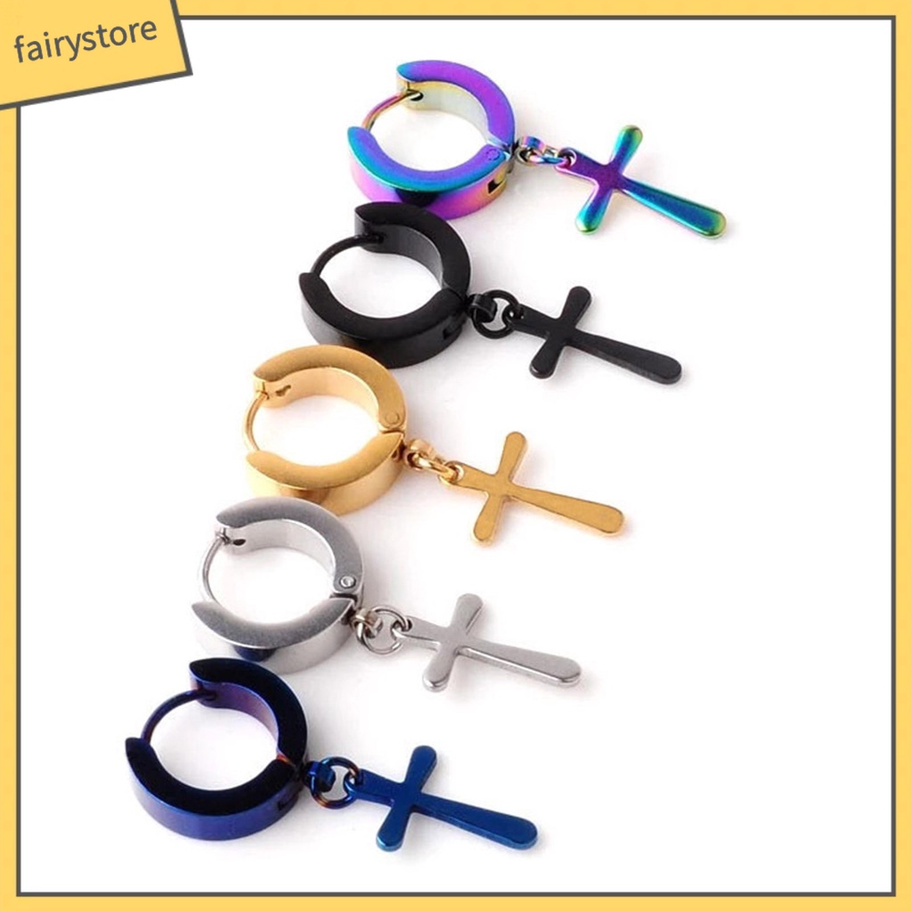 1 Khuyên Tai Vòng Lủng Lẳng Bằng Thép Không Gỉ Đơn Giản Sáng Phong Cách Hàn Quốc Cho Nam Và Nữ Mặc Hàng Ngày