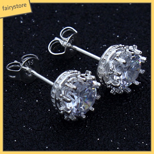 Đôi Khuyên Tai HìNh Vương MiệN ĐíNh Kim Cương Giả ThờI Trang Cho Nữ