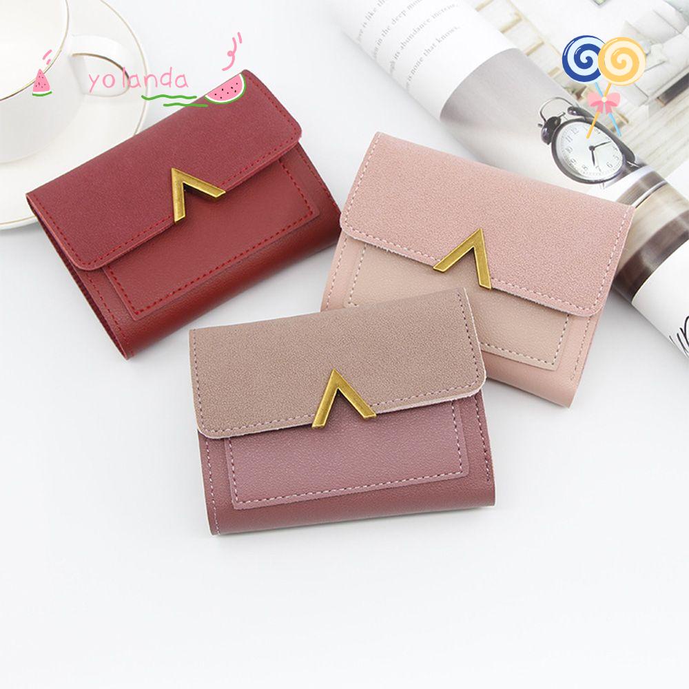Ví Da Đựng Tiền Xu Kiểu Phong Thư Có Khóa Kéo Thời Trang Cho Nữ