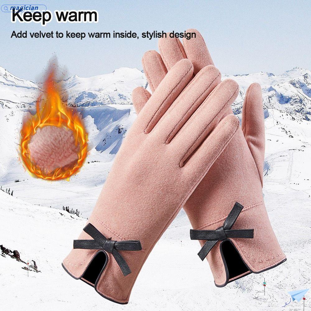 Găng Tay Lái Xe Giữ Ấm Tiện Lợi Cho Nữ