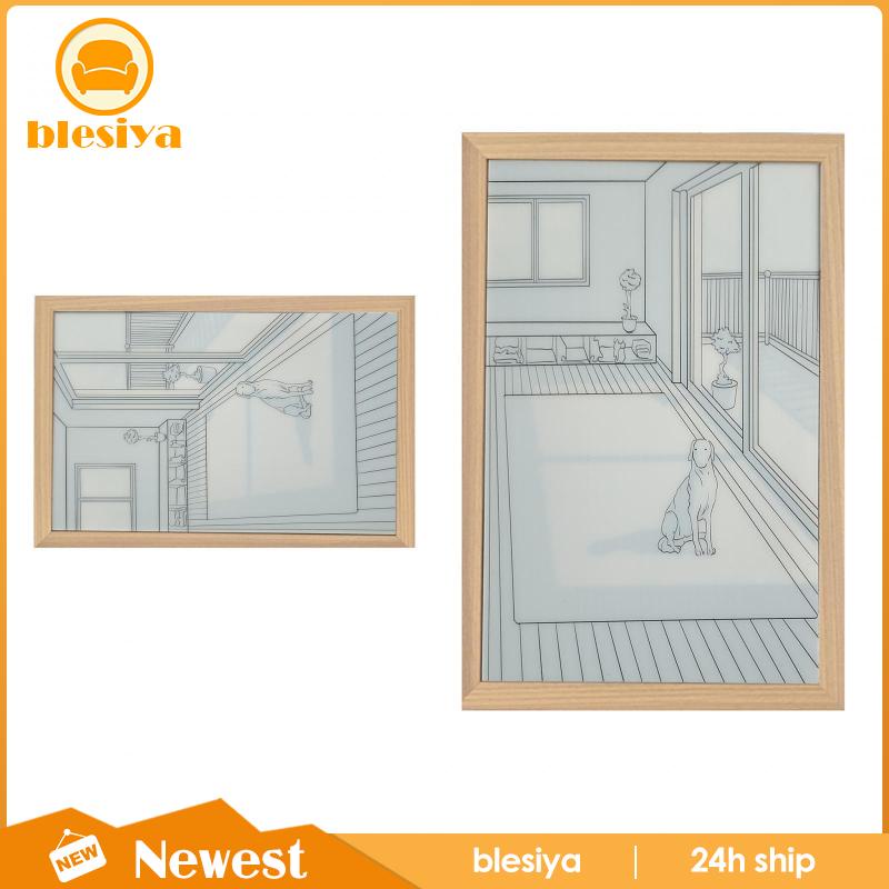 [Blesiya] Tranh Vẽ Trang Trí Khung Gỗ Ánh Sáng Và Bóng