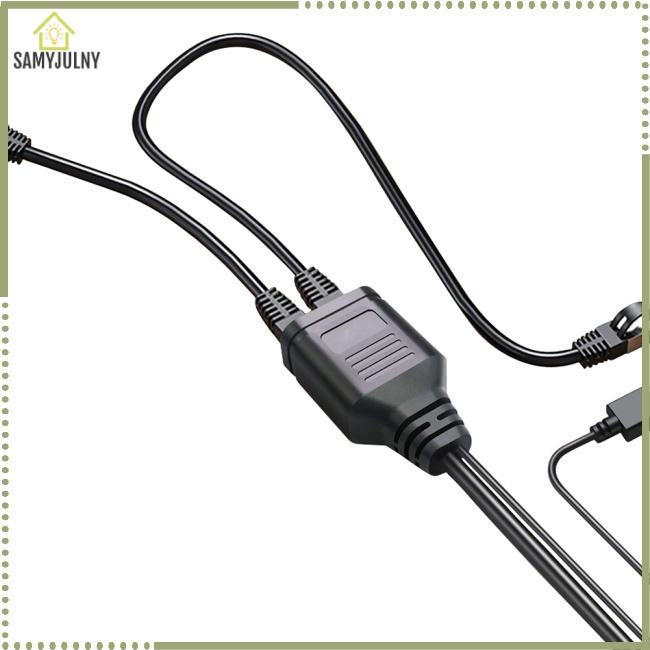 Dây Cáp Sạc 1.35m Chuyển Đổi 1 Đầu Đực Sang 2 Đầu Đực RJ45