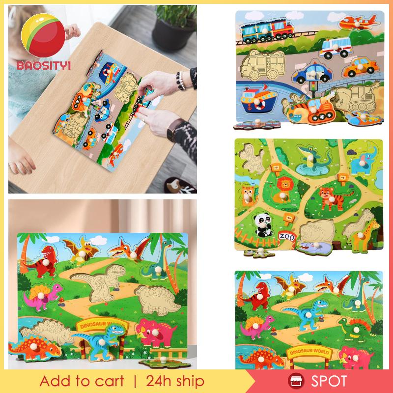 [Baosity1] Đồ Chơi Xếp Hình Giao Thông Bằng Gỗ Nhận Thức Cho Du Lịch