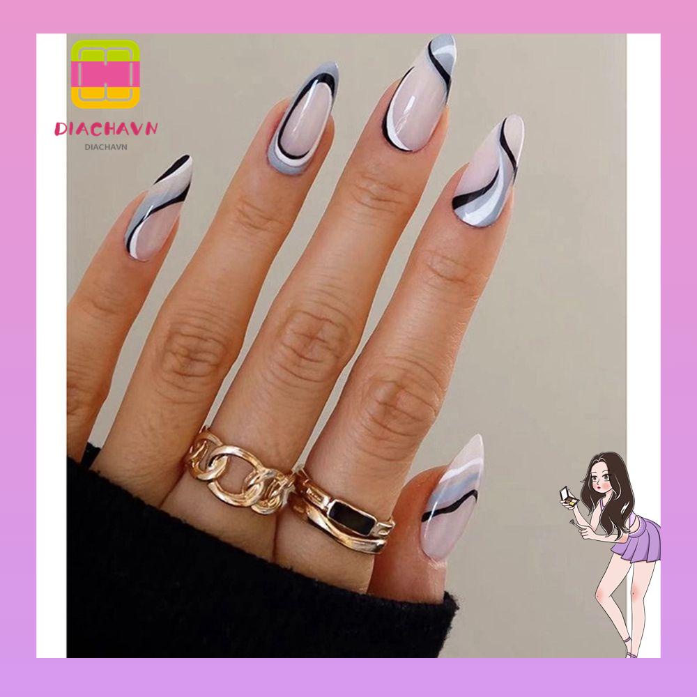 Hộp 24 Móng Tay Giả Thời Trang Cho Nữ