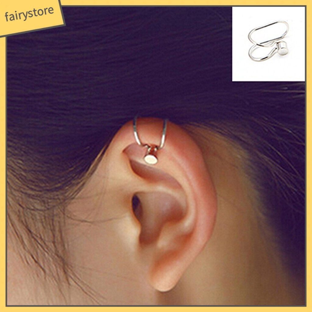 [FRO] Khuyên Kẹp Vành Tai Không Xỏ Đính Ngọc Trai Giả Hình Trái Tim Mặt Trăng Tinh Tế Cho Nữ