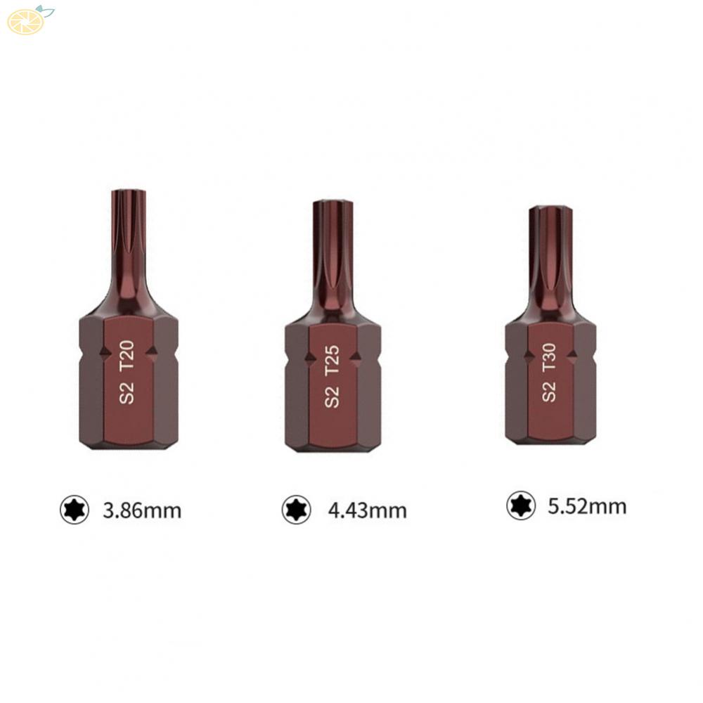 【VARSTR】Wear Resistant and Anti Corrosion Electric Screwdriver Bits T20/T25/T30 30mm Length and 10mm Bottom