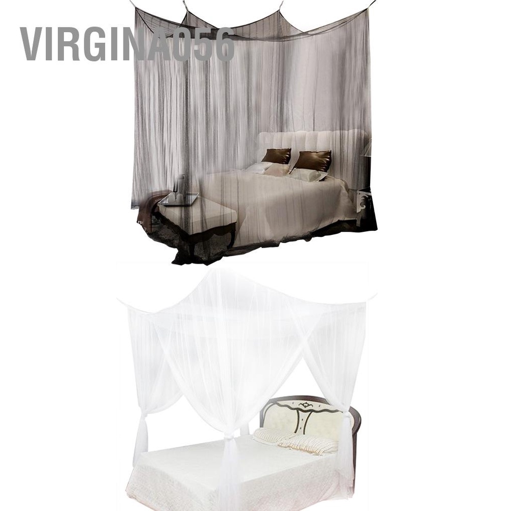 Virgina056 4 Góc Post Bed Canopy Mosquito Net Full Queen King Size