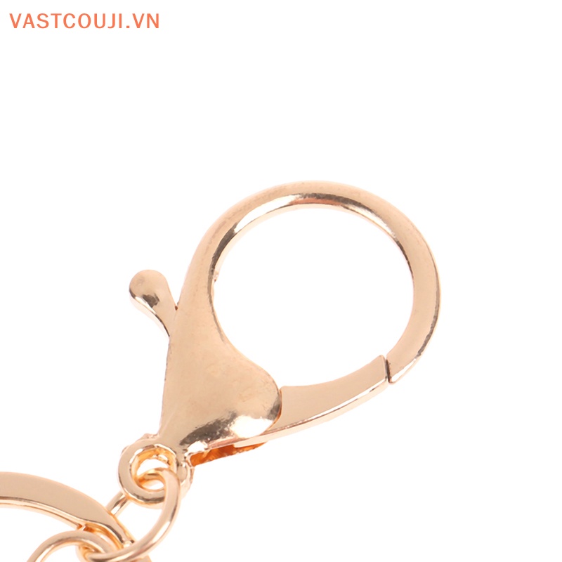 Móc Khóa Hình Thỏ / Mèo / Hoa Tráng Men Dễ Thương Dùng Làm Quà Tặng