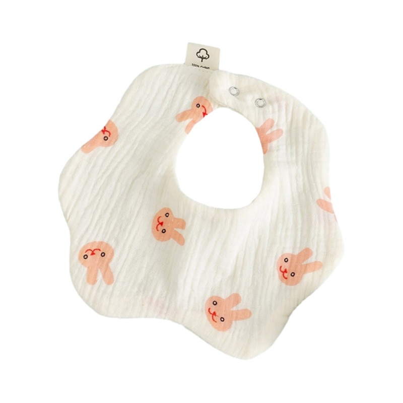 Yếm Ăn Cotton Mềm Mại Thấm Hút Cao Dành Cho Bé Sơ Sinh