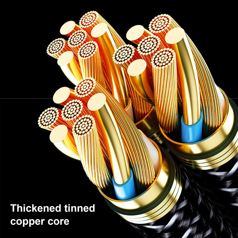 Cáp Sạc Nhanh 3 Trong 1 4Ft 100W Cho Điện Thoại Android Ios Type-C