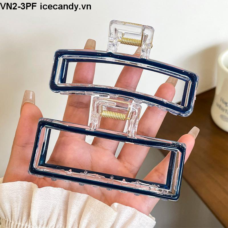 🥟ice🥟Kẹp Tóc Hình Cá Mập Cỡ Lớn Màu Trong Suốt Thời Trang Mùa Hè Cho Nữ