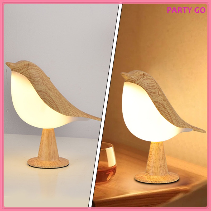 Đèn Ngủ Không Dây Bằng Gỗ Abs 21.5X15X6CM Có Thể Điều Chỉnh Độ Sáng