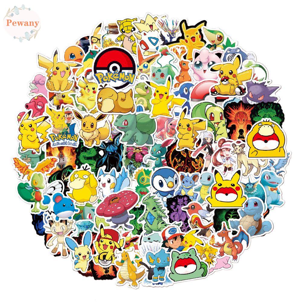 Miếng Dán Trang Trí Hành Lý / Ván Trượt / Guitar / Guitar Họa Tiết Hoạt Hình Pokemon Chống Thấm Nước DIY