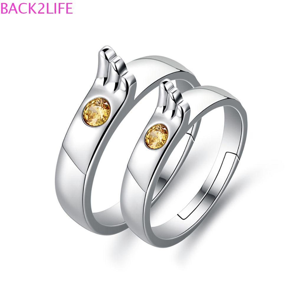 Nhẫn Cặp Hở 2 Lớp Lãng Mạn Thời Tiết Hàn Quốc Cho Cặp Đôi Morishima Hodaka Amano Hina