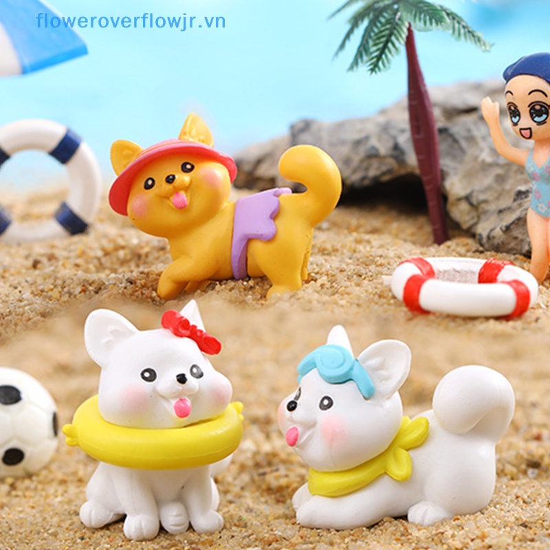 Chậu Hoa Resin Hình Cún Hoạt Hình Dễ Thương Sáng Tạo Trang Trí Nhà Búp Bê