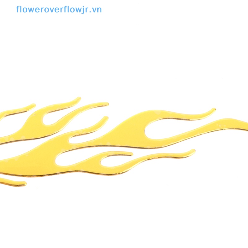 Decal Vinyl Phản Quang 20 * 4CM Hình Ngọn Lửa 3d Trang Trí Xe Hơi / Xe Máy