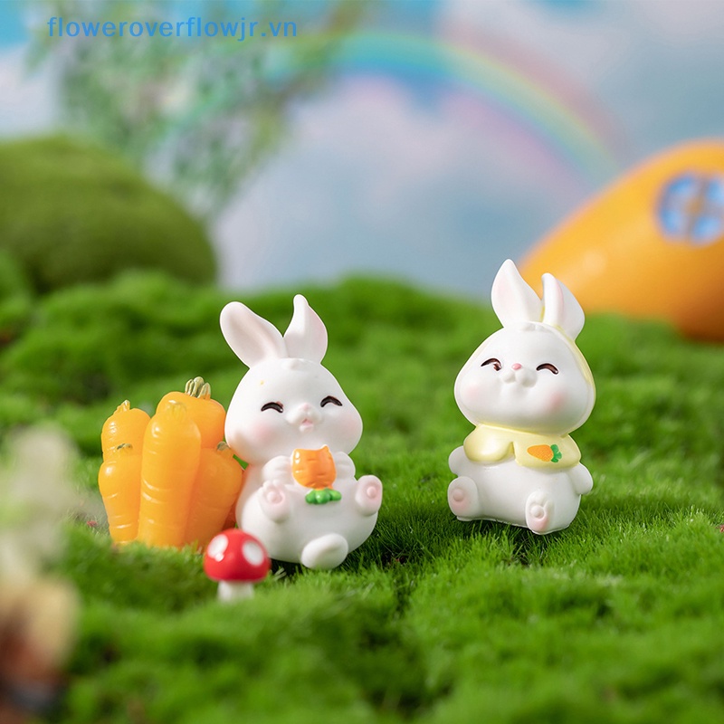 Mô Hình Chú Thỏ Mini Dễ Thương Dùng Trang Trí Nhà Cửa / Sân Vườn