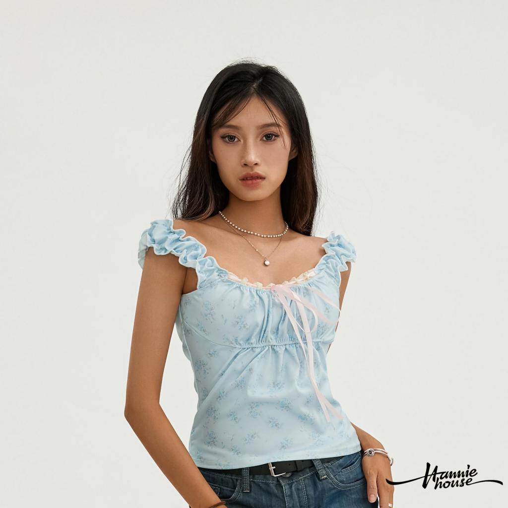 Áo Tank Top Phối Ren Hoa Thời Trang Mùa Hè Cho Nữ