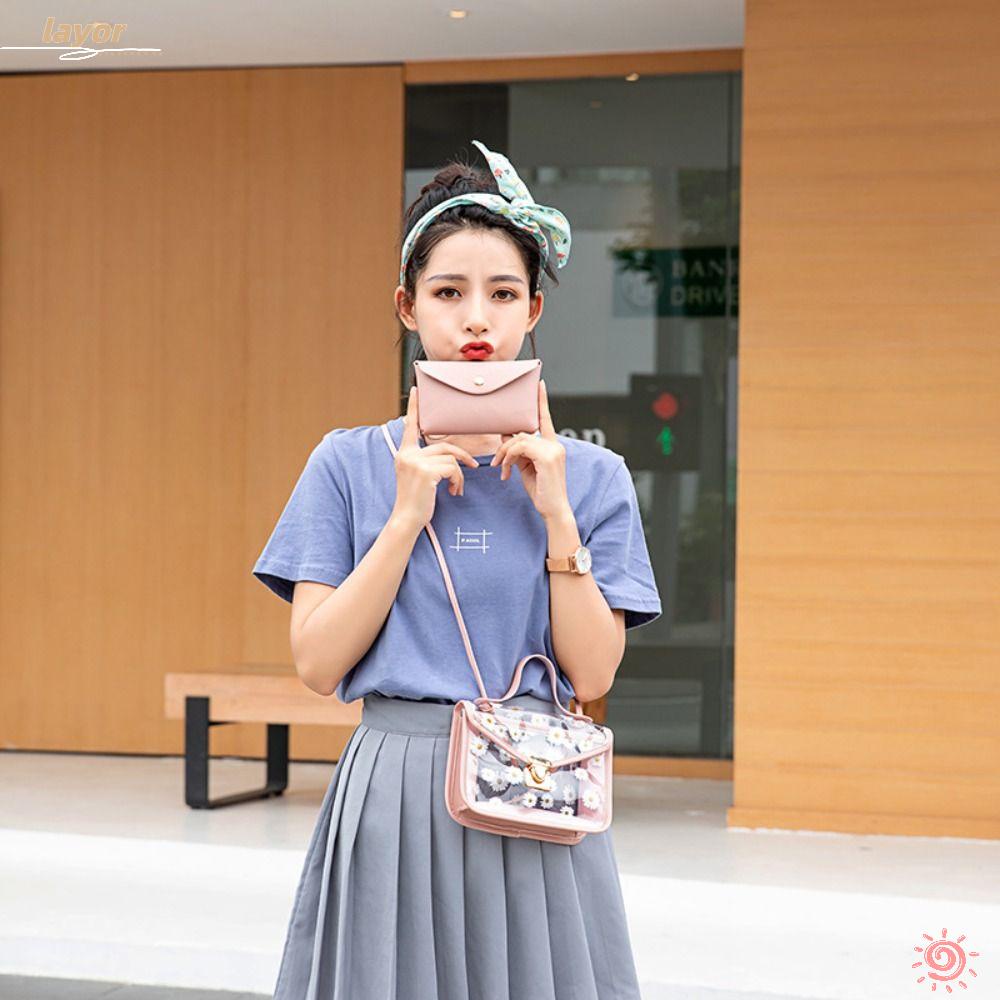 Túi Xách Đeo Vai Trong Suốt Họa Tiết Hoa Cúc Dễ Thương Cho Nữ