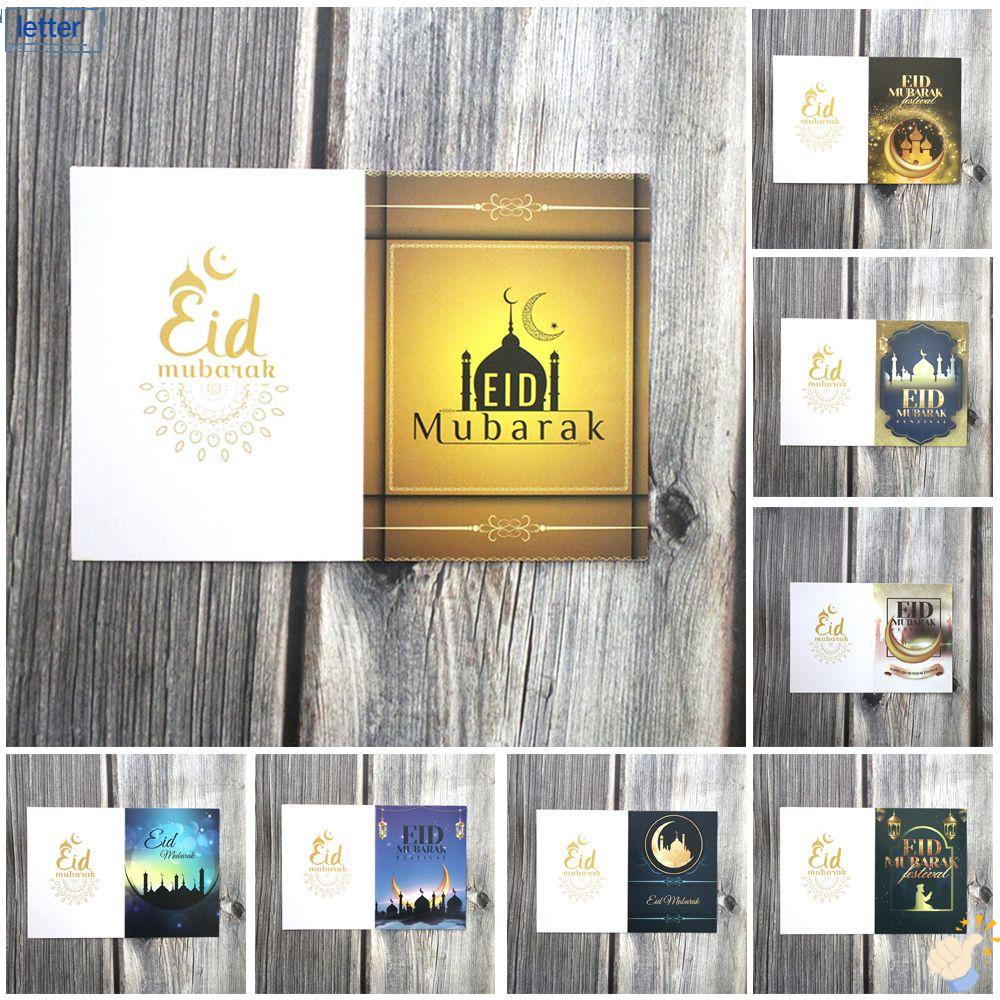 Set 10 Tấm Thẻ Bài Eid Mubarak Trang Trí Lễ Hội / Tiệc Tùng