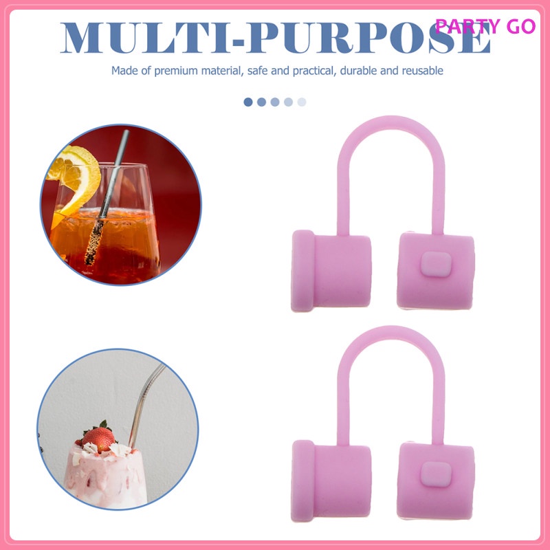 Set 30 Nắp Đậy Ống Hút Bằng Silicone Tiện Dụng