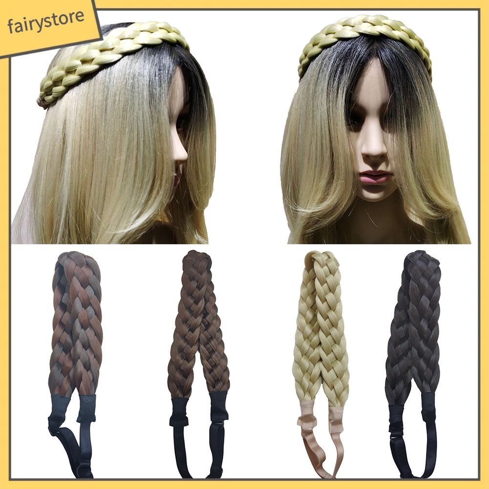 Băng Đô Tóc Giả Thắt Bím Thời Trang Dành Cho Nữ