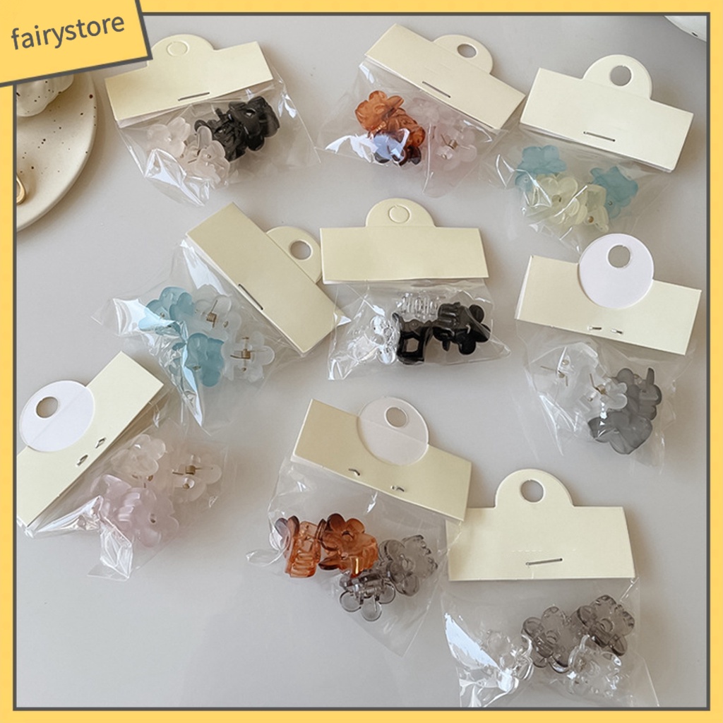 Bộ 4 Kẹp Tóc Hình Hoa Mini Xinh Xắn Cho Bé Gái