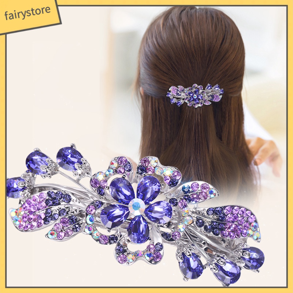 Kẹp Tóc Pha Lê Giả Chống Trượt Chống Biến Dạng Tiện Dụng