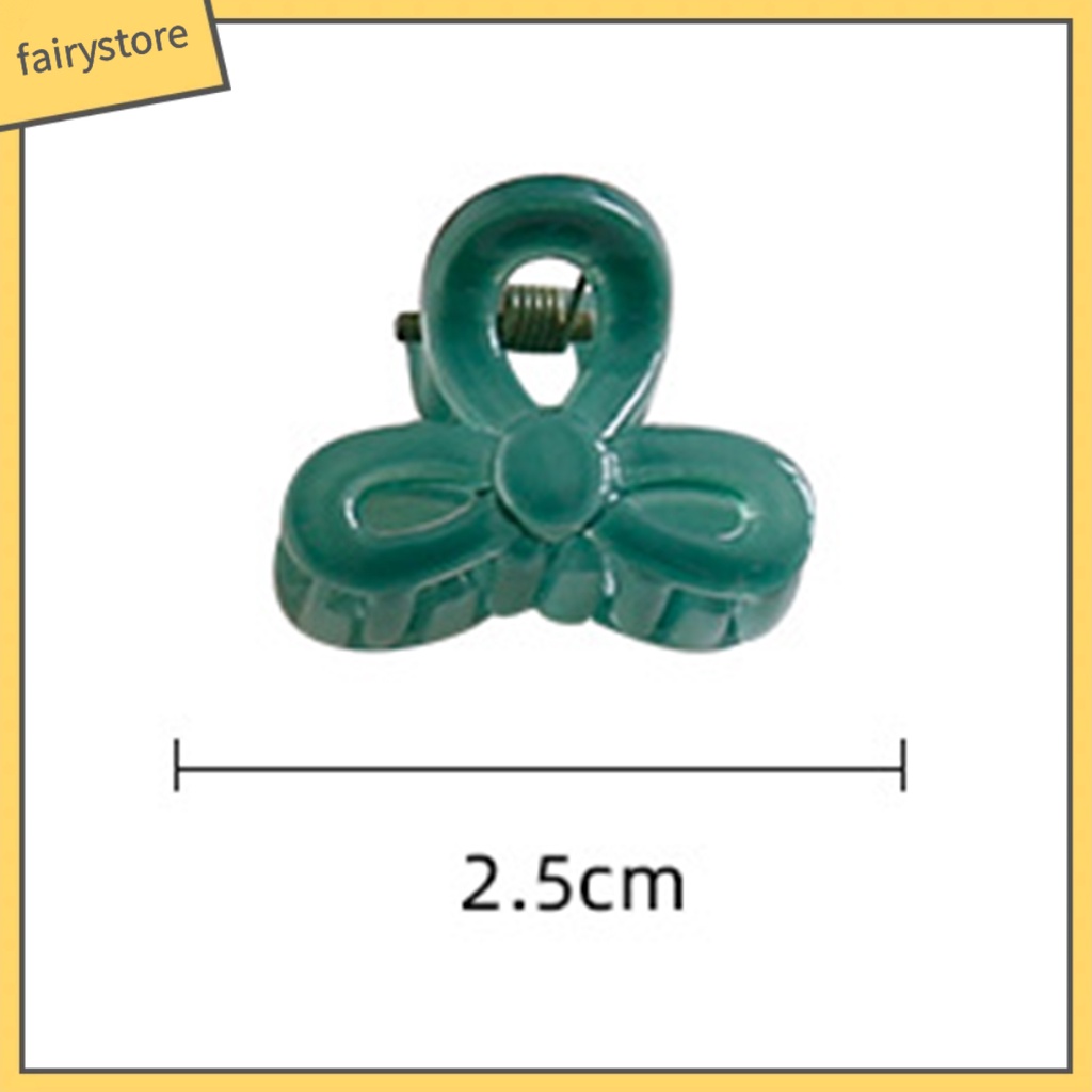 Set 4 Kẹp Tóc Nơ Trong Suốt Chống Trượt Màu Kẹo Ngọt Phong Cách Công Chúa