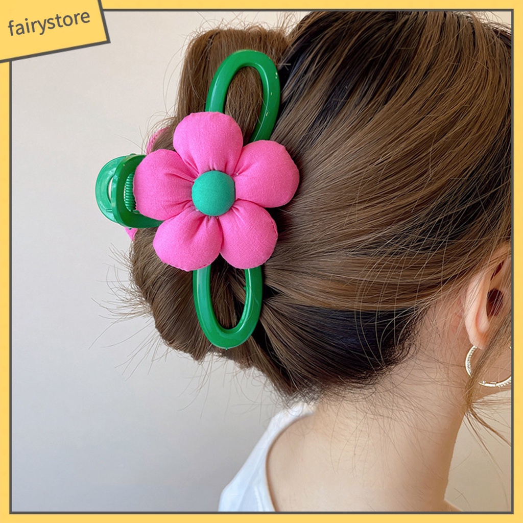 Kẹp Tóc Hình Hoa Hai Mặt Chống Trượt Thiết Kế Tinh Tế Cho Nữ