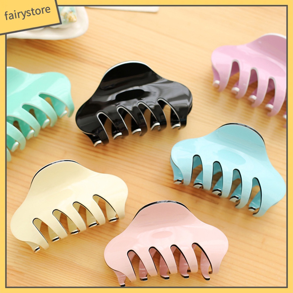 Kẹp Tóc Càng Cua Lớn Bằng Acrylic Màu Sắc Đơn Giản Thời Trang Dành Cho Nữ