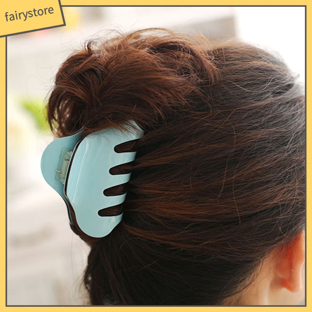 Kẹp Tóc Càng Cua Lớn Bằng Acrylic Màu Sắc Đơn Giản Thời Trang Dành Cho Nữ