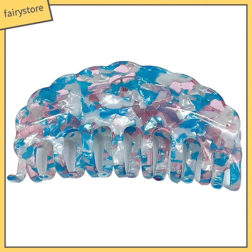 Kẹp Tóc Càng Cua Lớn Không Trượt Viền Rỗng Trơn Trang Trí Cổ Điển