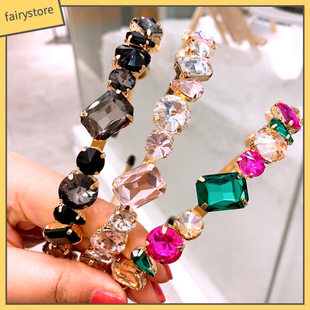 Băng Đô Đính Đá Nhiều Màu Sắc Thời Trang Dành Cho Nữ