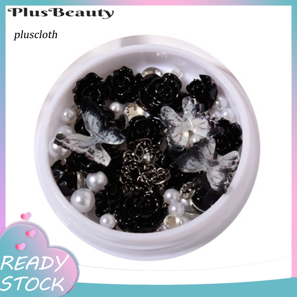 1 Hộp Nhãn Dán Trang Trí Móng Tay Nghệ Thuật Hình Hoa Trà 3D Thân Thiện Với Môi Trường