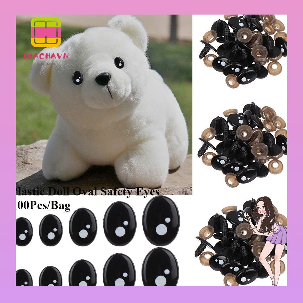 Set 20 / 40 Mắt Nhựa Oval An Toàn Cho Búp Bê