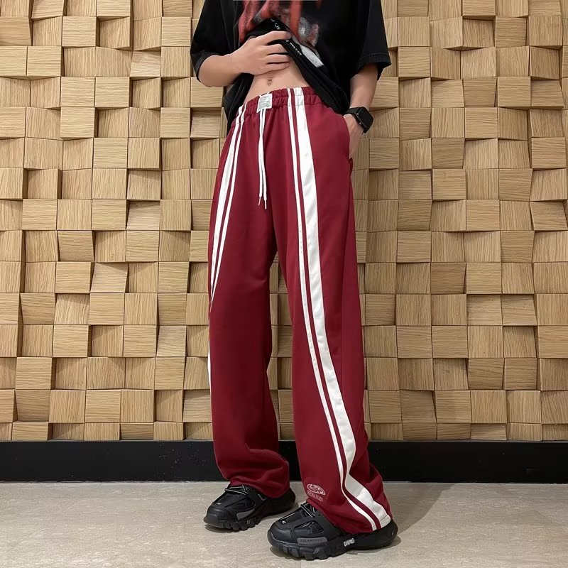 Quần Legging Thể Thao Ống Rộng Họa Tiết Kẻ Sọc Thời Trang Mùa Hè Cho Nam