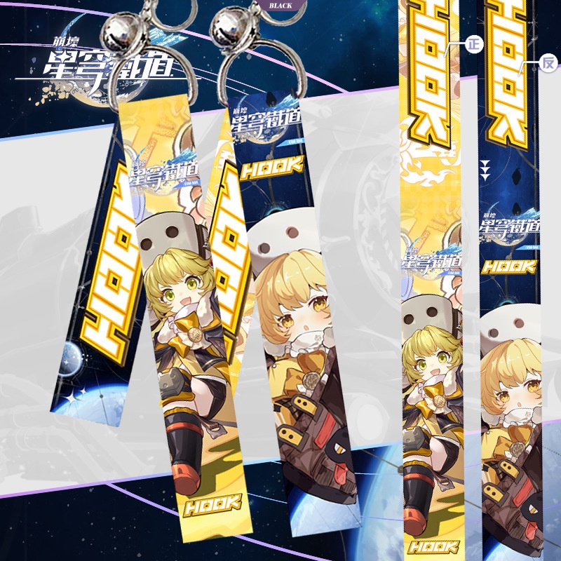 Móc Chìa Khóa Dạng Dây Ruy Băng Ngắn In Họa Tiết Hoạt Hình Honkai: Star Rail Thời Trang Dan Heng March 7th Himeko Sampo Koski Serval Seele