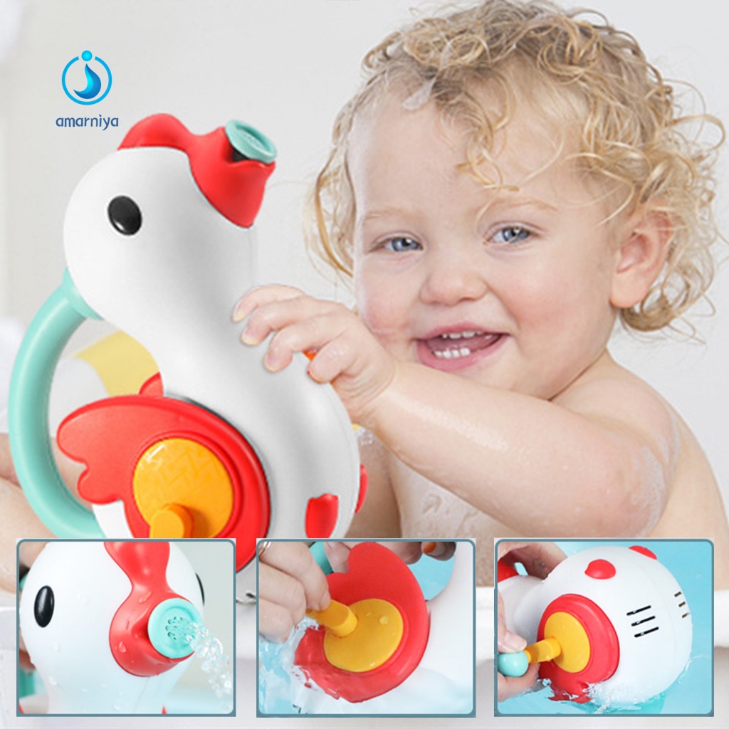 Amar Đồ Chơi Nhà Tắm Họa Tiết Thiên Nga Nhỏ Phun Nước Cầm Tay Cho Bé