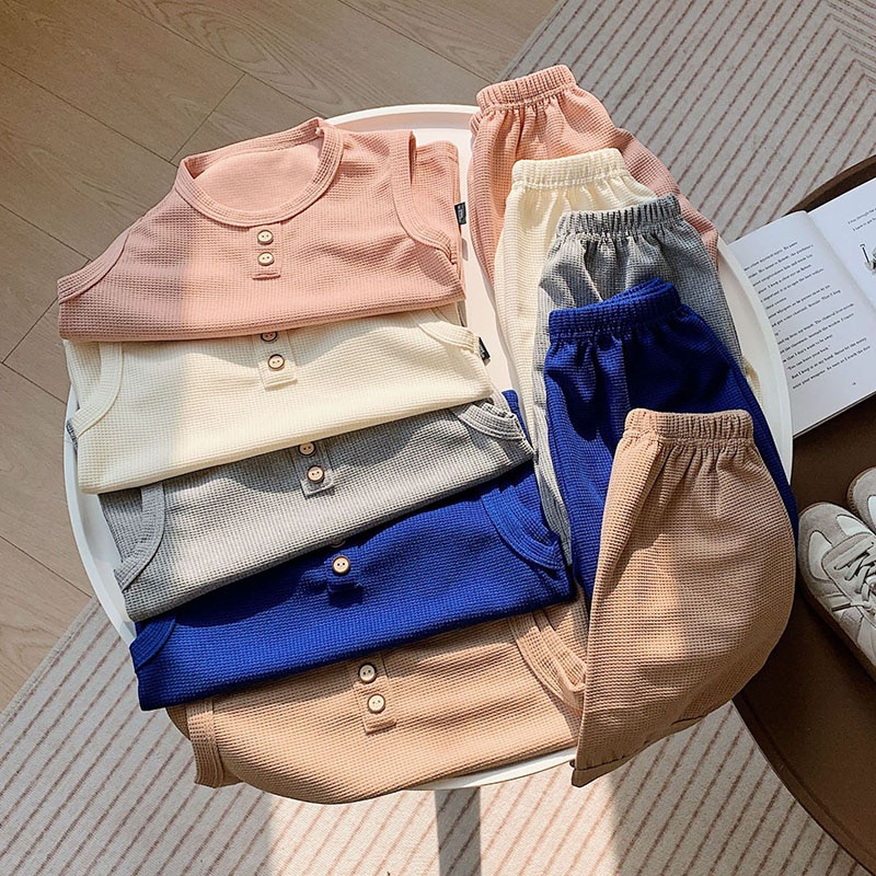 Set Áo Thun Không Tay Và Quần Short Thời Trang Mùa Hè Cho Bé