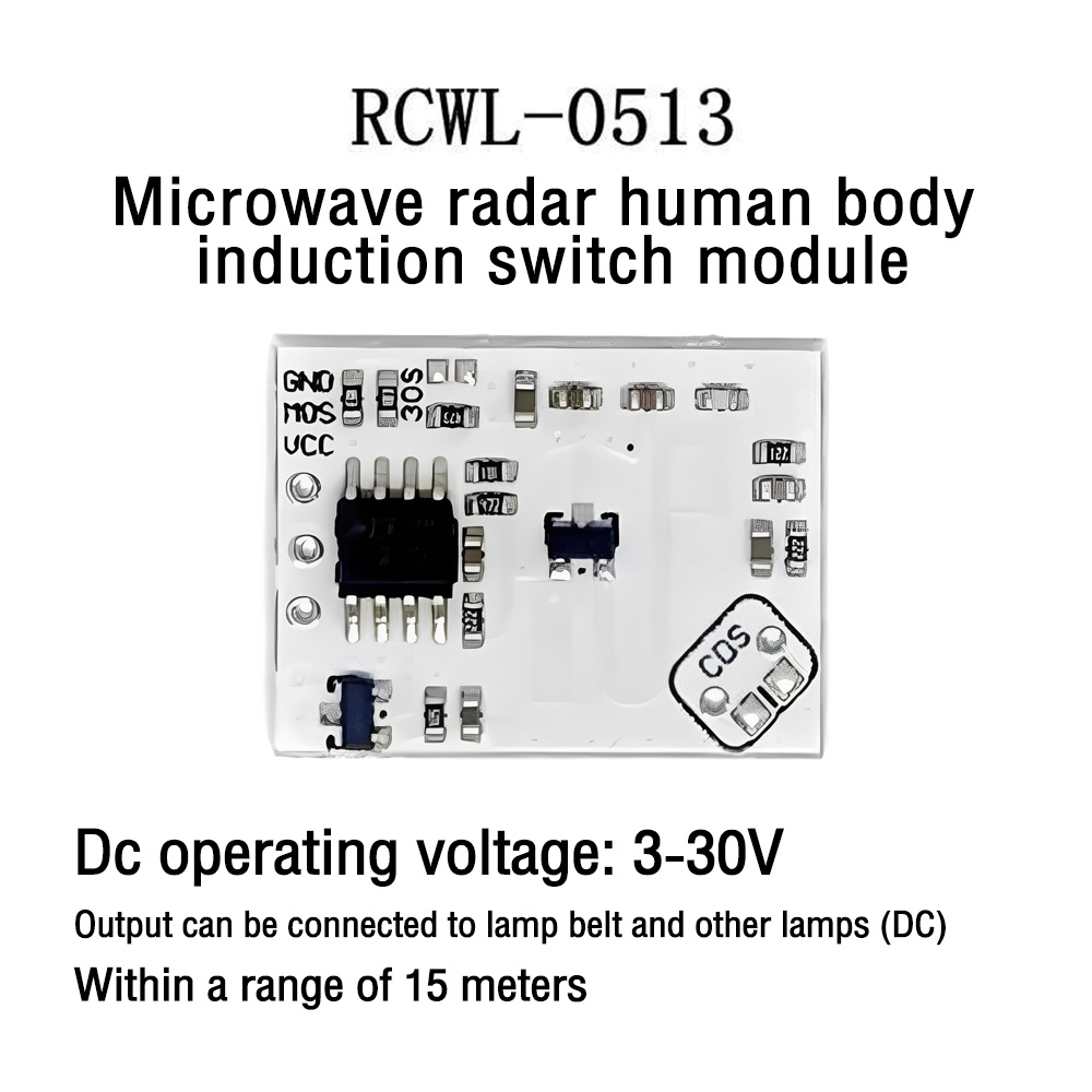 Mô-đun Cảm Biến Chuyển Động Cơ Thể Pcbfun Dc3-30v Rcwl-0513