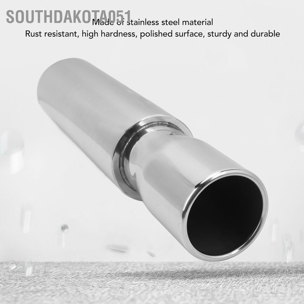 Southdakota051 Ống Xả Bằng Thép Không Gỉ Đầu Vào 2in Ra 3.5in Tròn Bộ Giảm Thanh Một Buồng Đa Năng Cho Xe Hơi