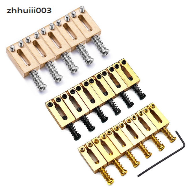 FENDER Set 6 Yên Ngựa Đàn Guitar Bằng Đồng Thau 10.5mm