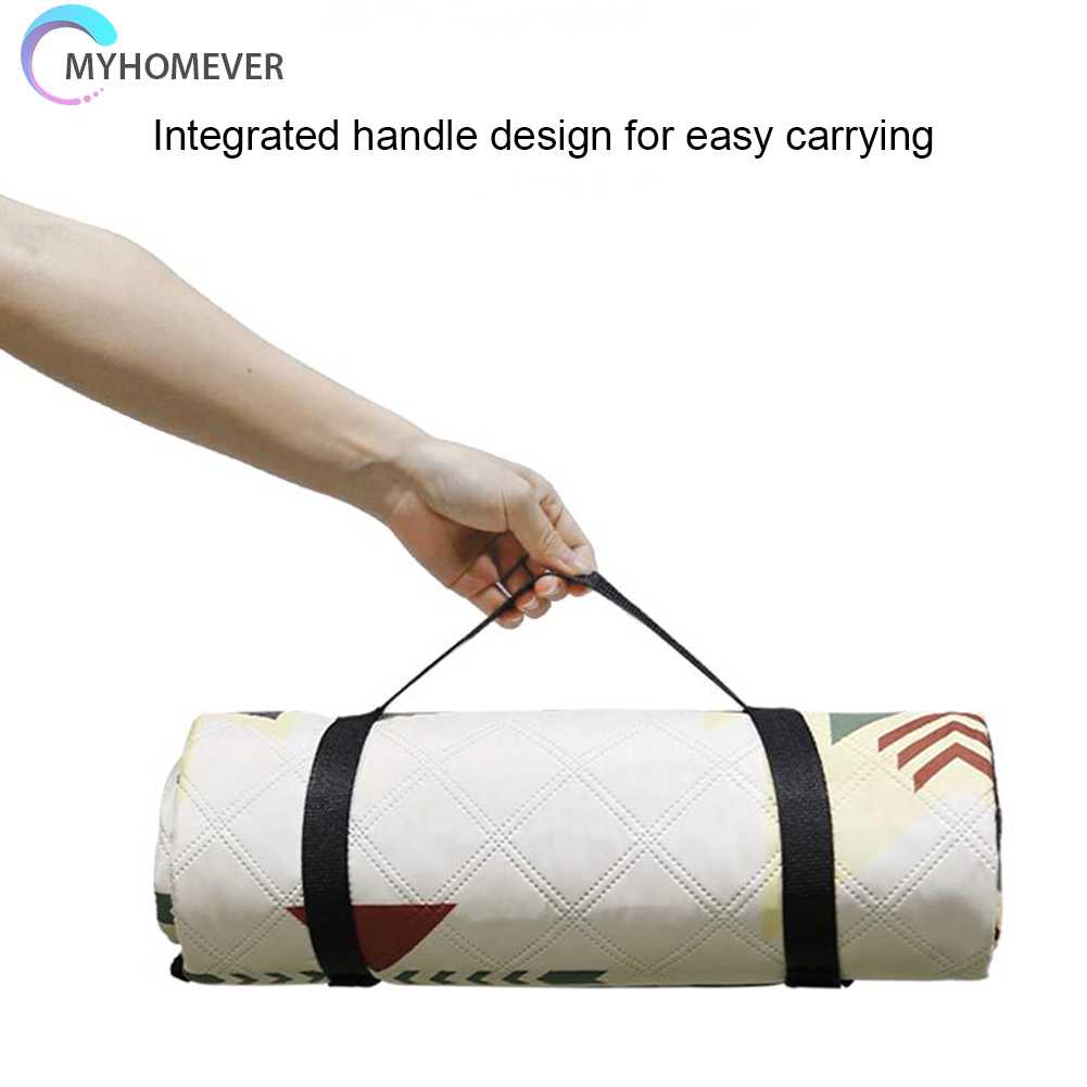 Thảm Trải Dã Ngoại Chống Ẩm Không Thấm Nước Họa Tiết Thổ Cẩm Dễ Thương