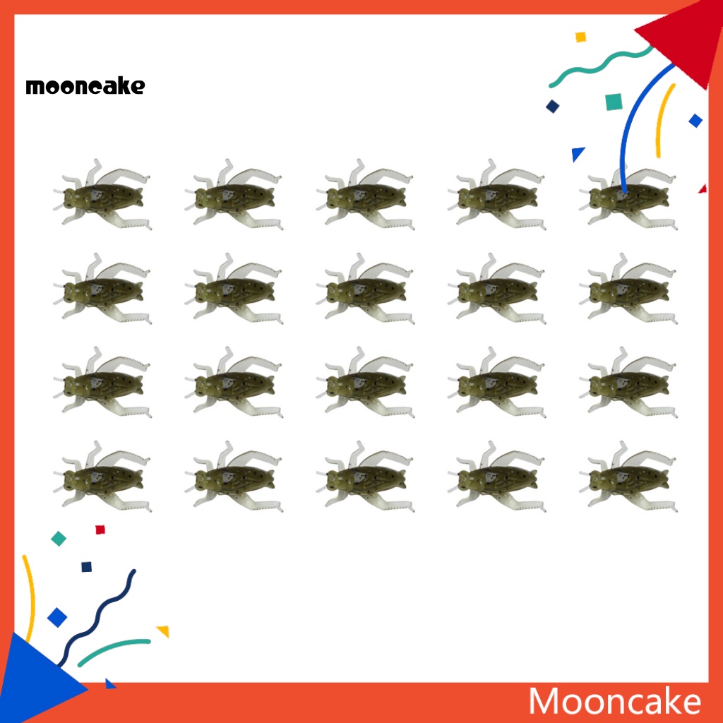 &lt; Mooncake &gt; Túi 20 Mồi Câu Cá Nước Mặn Mềm Nhỏ Gọn Dễ Mang Theo