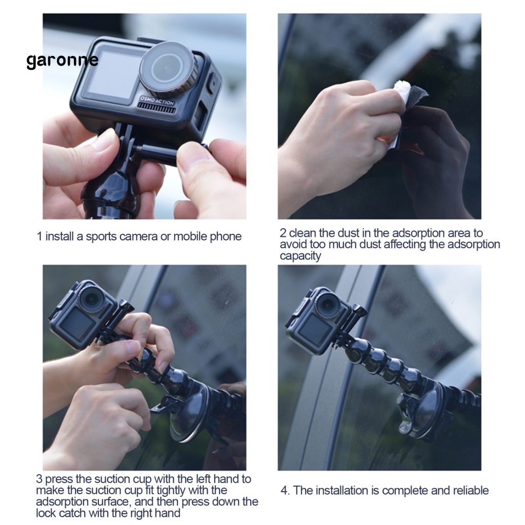 Giá Đỡ Camera Hành Trình GoPro Hero 7 / 6 / 5 Có Giác Hút Gắn Xe Hơi