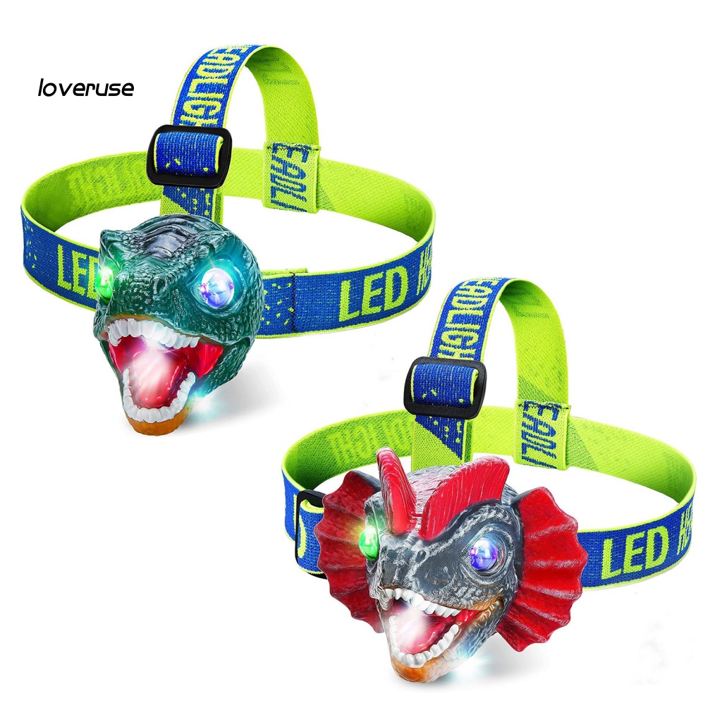 Đèn Pha LED 2 Kiểu Hình Khủng Long Hoạt Hình Có Âm Thanh